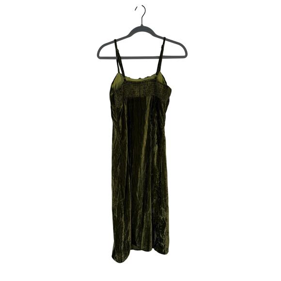 Cider Green Velvet Formal Elegant  Party Goth Dress - Picture 6 of 6